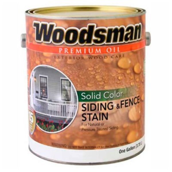 General Paint Woodsman Solid Color Oil Siding & Fence Wood Stain, Redwood, Gallon - 591166 591166
